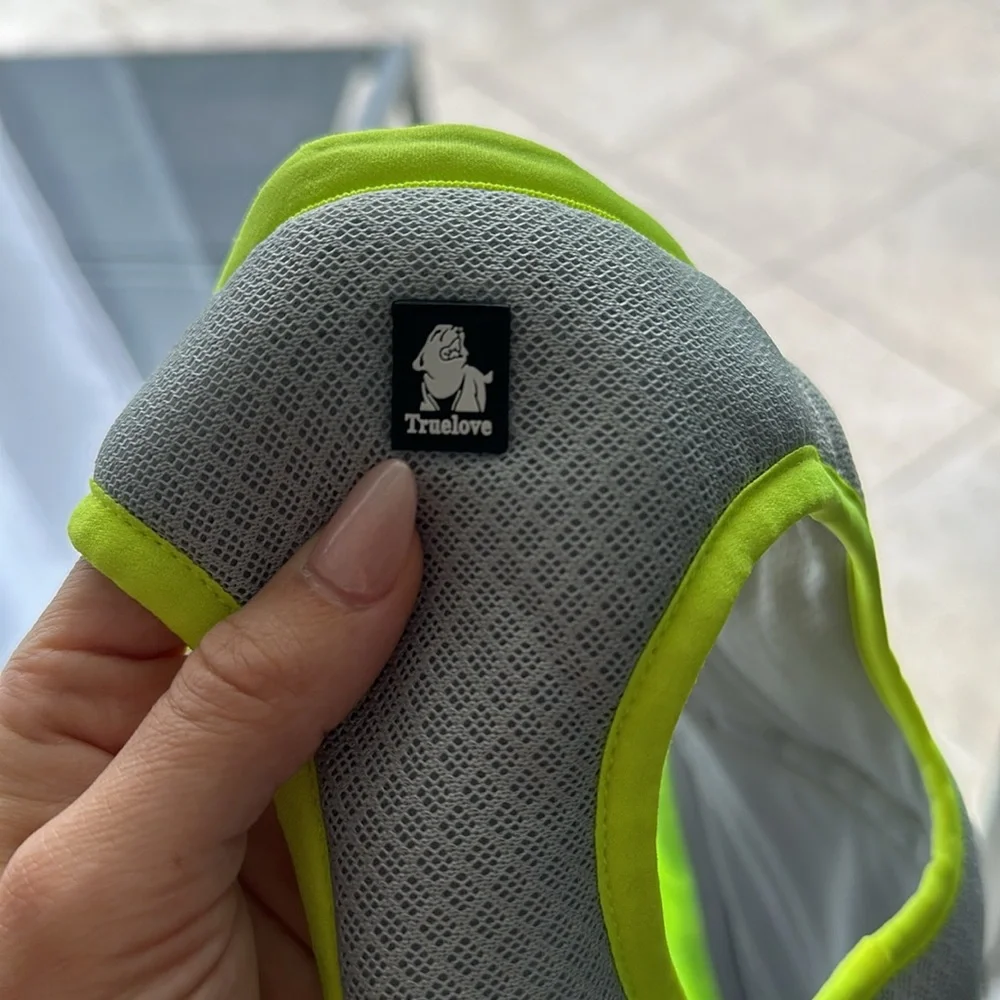 Dog Cooling Vest Harness Cooler Jacket Grey Green Small